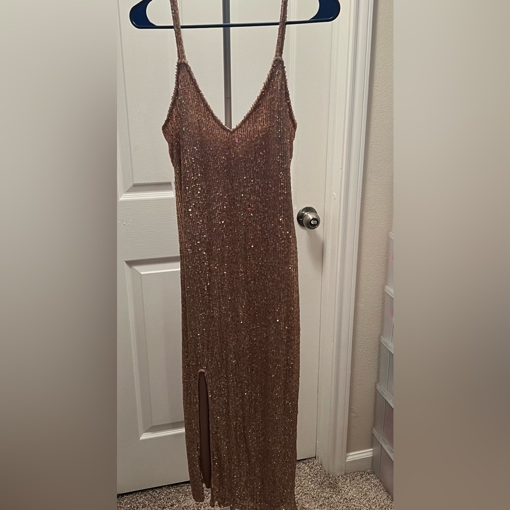 Gold glitter dress